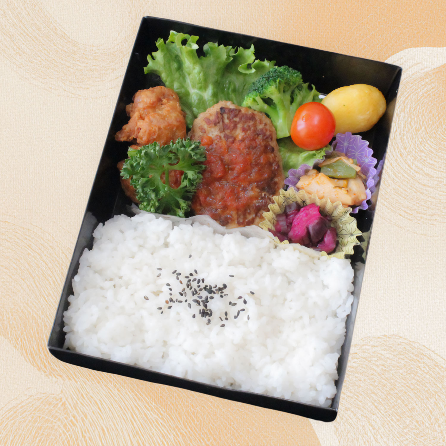 からバーグ弁当 からバーグ弁当|大曲で会席・オードブル・弁当のテイクアウトとデリバリー